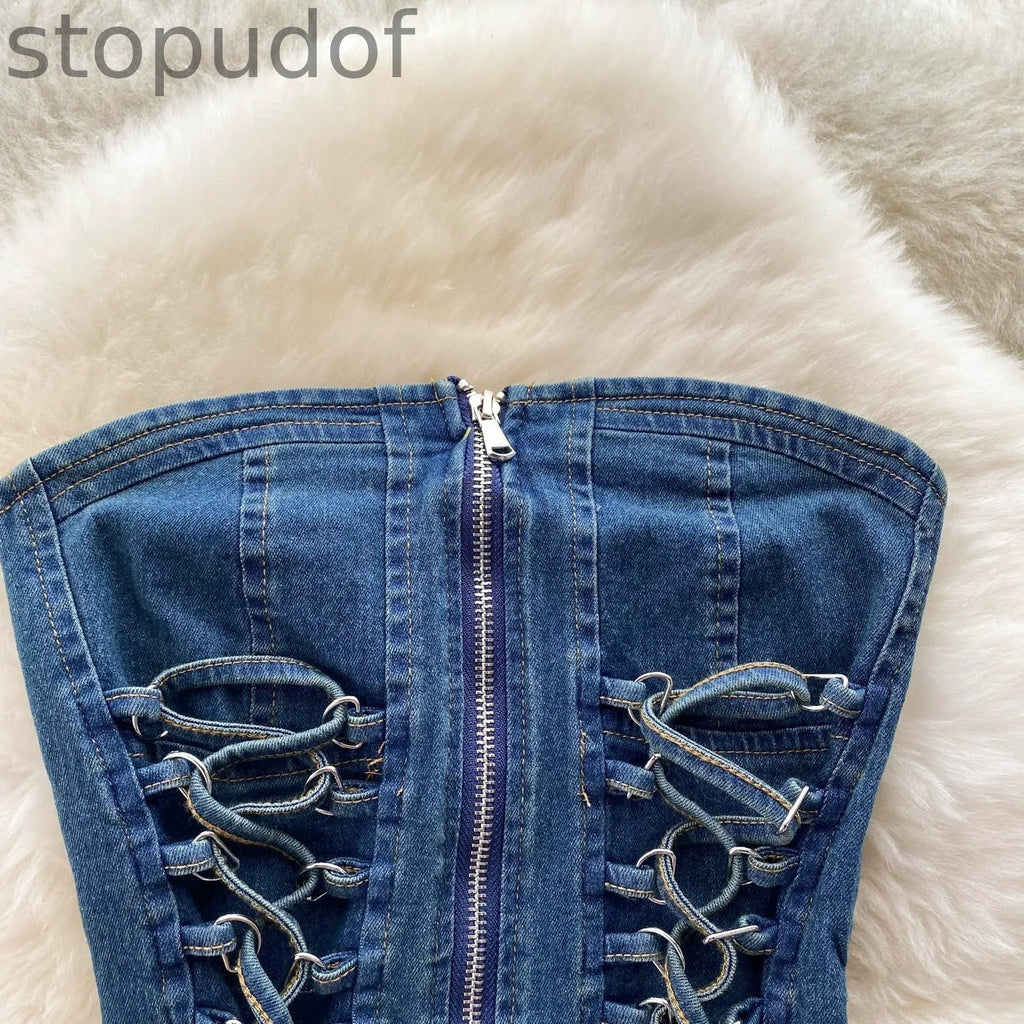 Tiny Denim Dancer Outfit Set