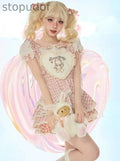 Serendipity Pink Gingham Bunny Outfit