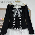Gothic Plaid Top & Skirt Outfit Set