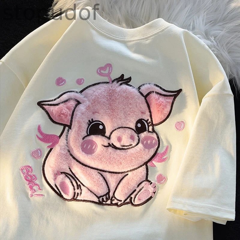 Happy Pig Fluffy Tee