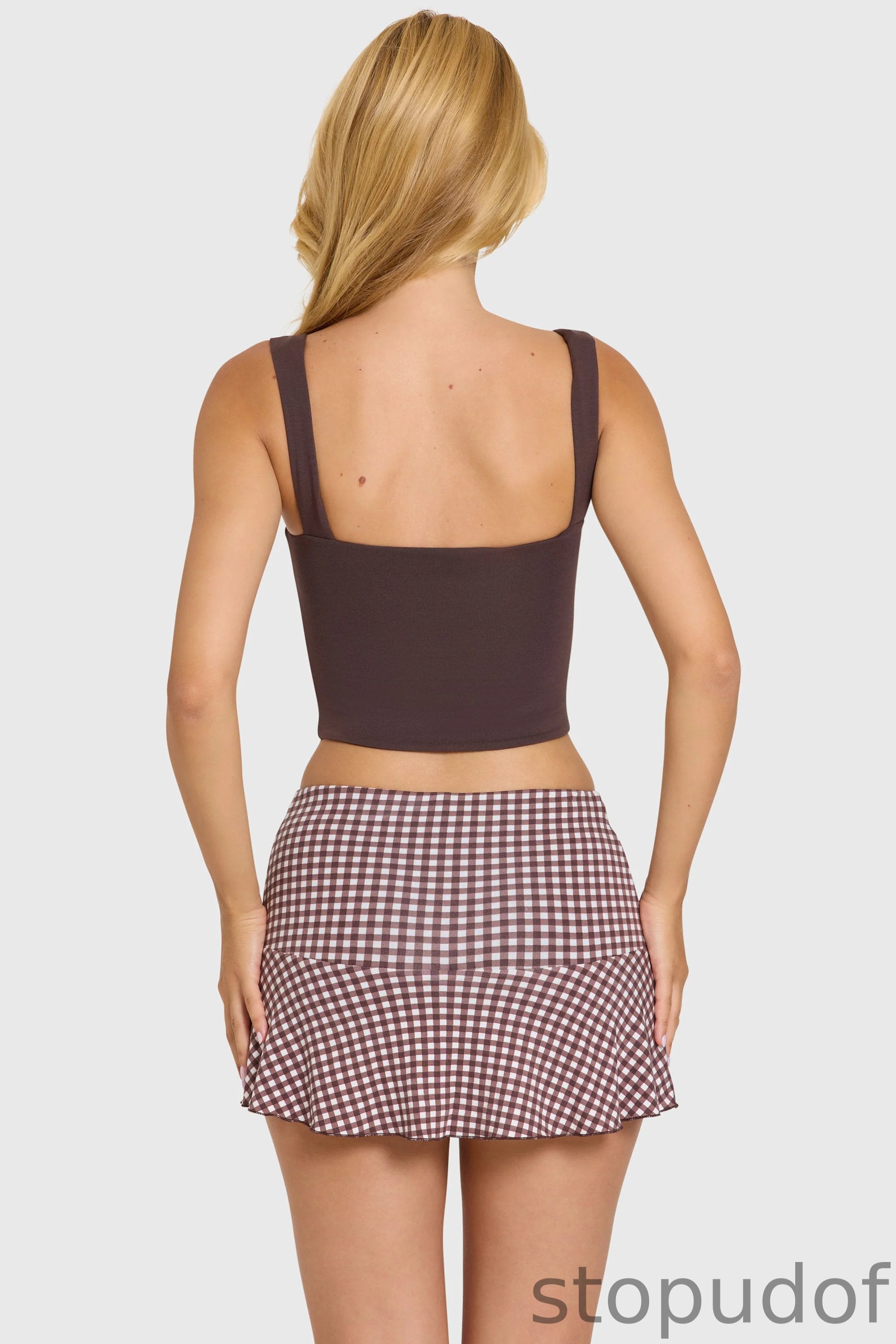 Modal Ruched Bust Top in Chocolate