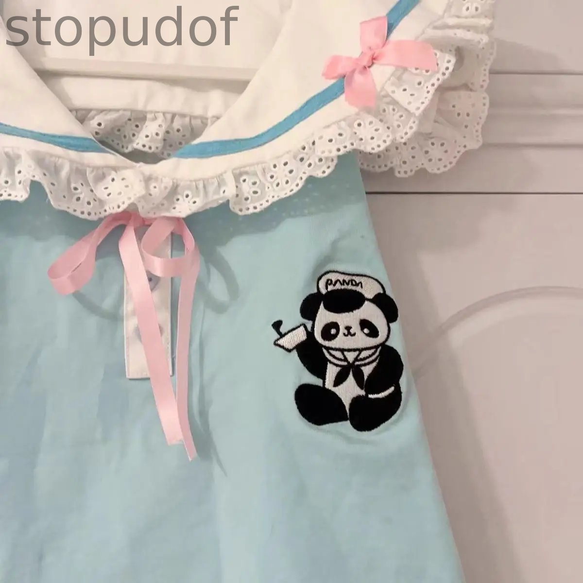 Panda Medic Collared Blouse