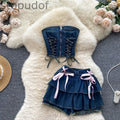 Tiny Denim Dancer Outfit Set
