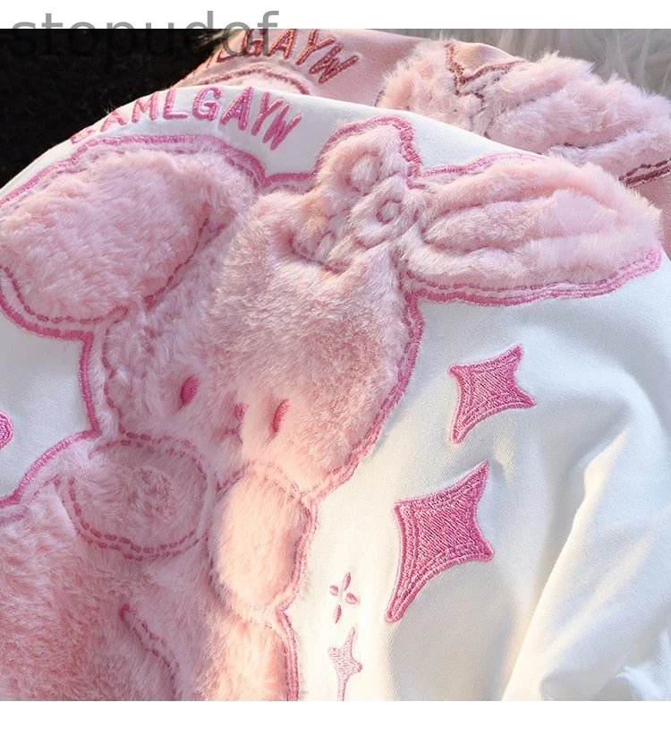 Pink Bunny Fluffy Tee
