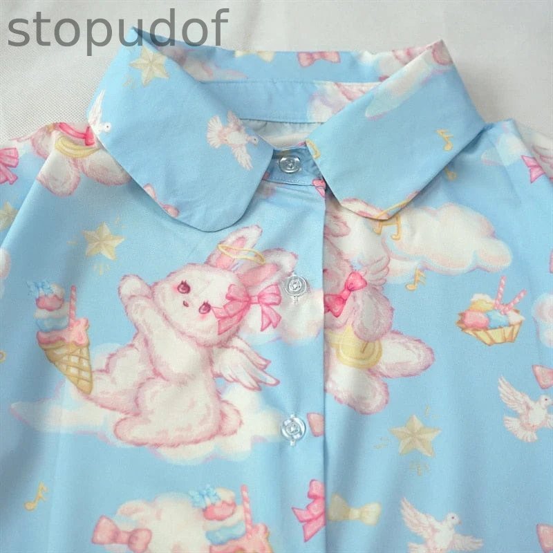 Angel Bunny Button-Up