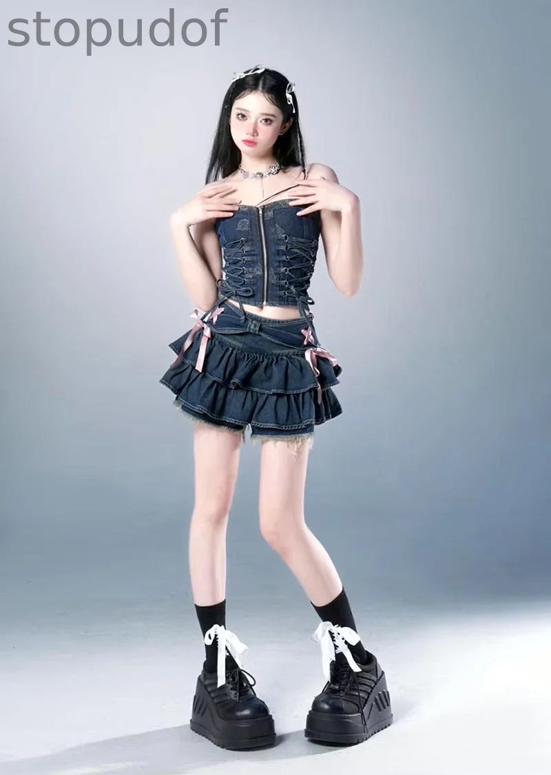 Tiny Denim Dancer Outfit Set