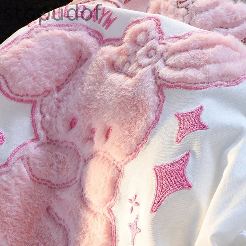 Pink Bunny Fluffy Tee