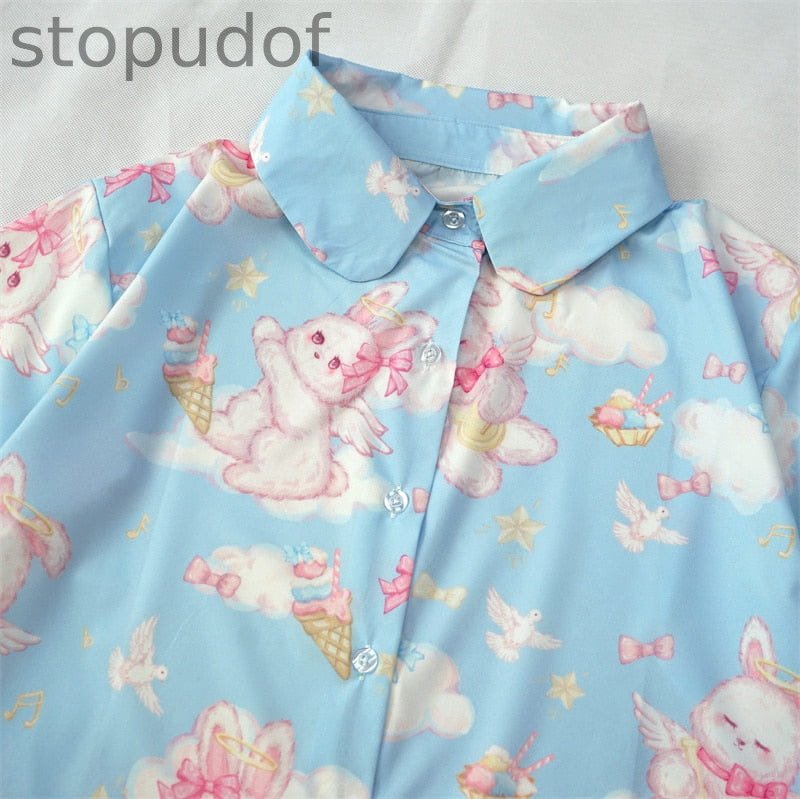 Angel Bunny Button-Up