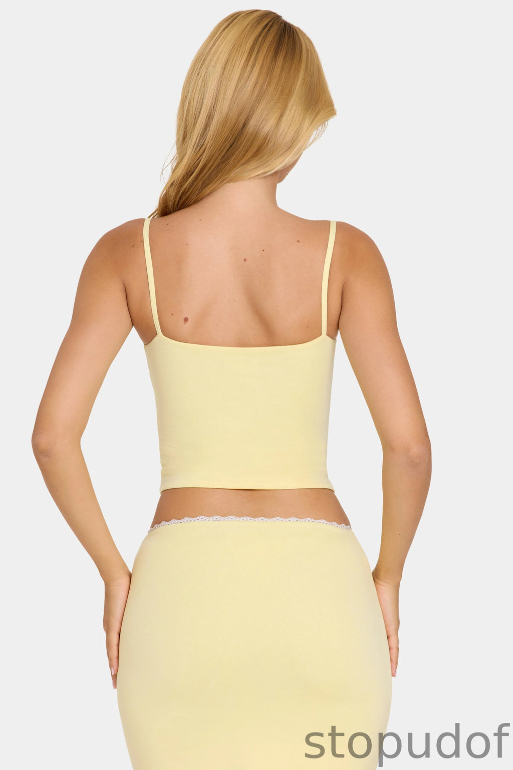 Modal Lace-Trim Top in Butter