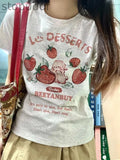 French Strawberry Bunny Tee
