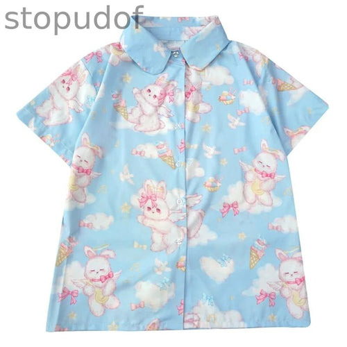 Angel Bunny Button-Up